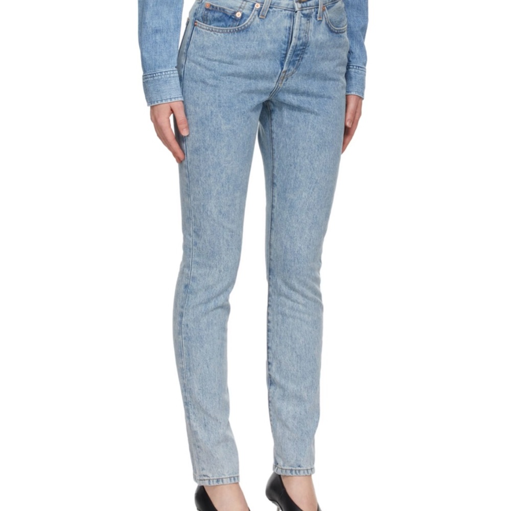 WARDROBE.NYC Light Blue Skinny Jeans